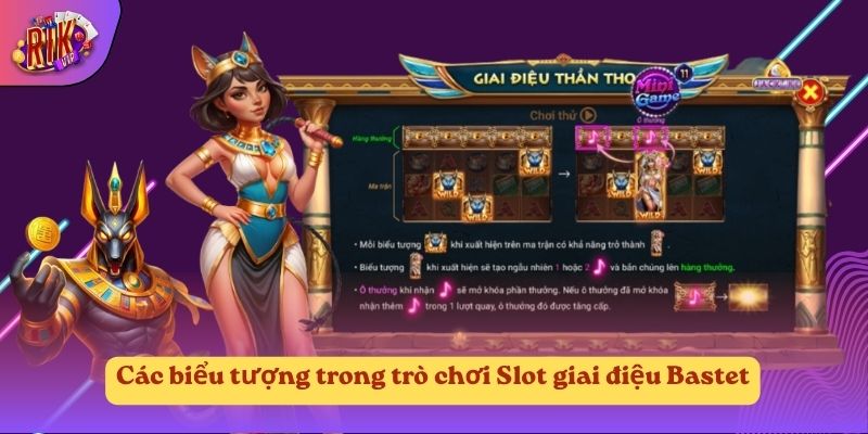 Các biểu tượng trong trò chơi Slot giai điệu Bastet