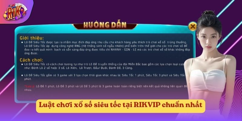 Luật chơi xổ số siêu tốc tại RIKVIP chuẩn nhất
